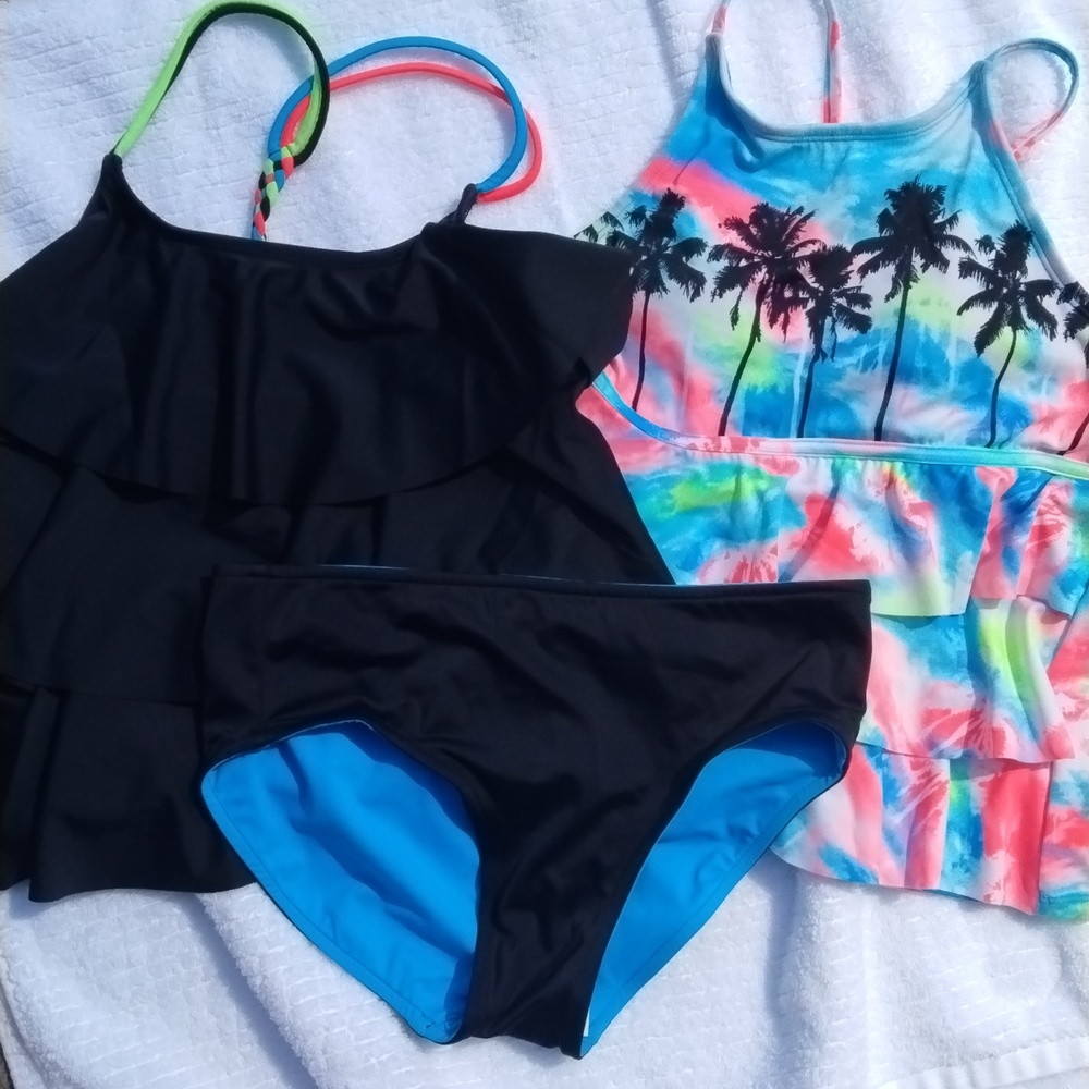 NWT 3 Piece girls Justice tankini